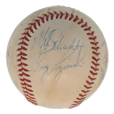 1981 Phillies et Al. OAL Baseball Signed by (9) with Joe Frazier, Mike Schmidt, Tug McGraw, Tim McCarver (JSA) at PristineAuction.com 1981 Phillies et Al. OAL Baseball Signed by (9) with Joe Frazier, Mike Schmidt, Tug McGraw, Tim McCarver (JSA) at PristineAuction.com