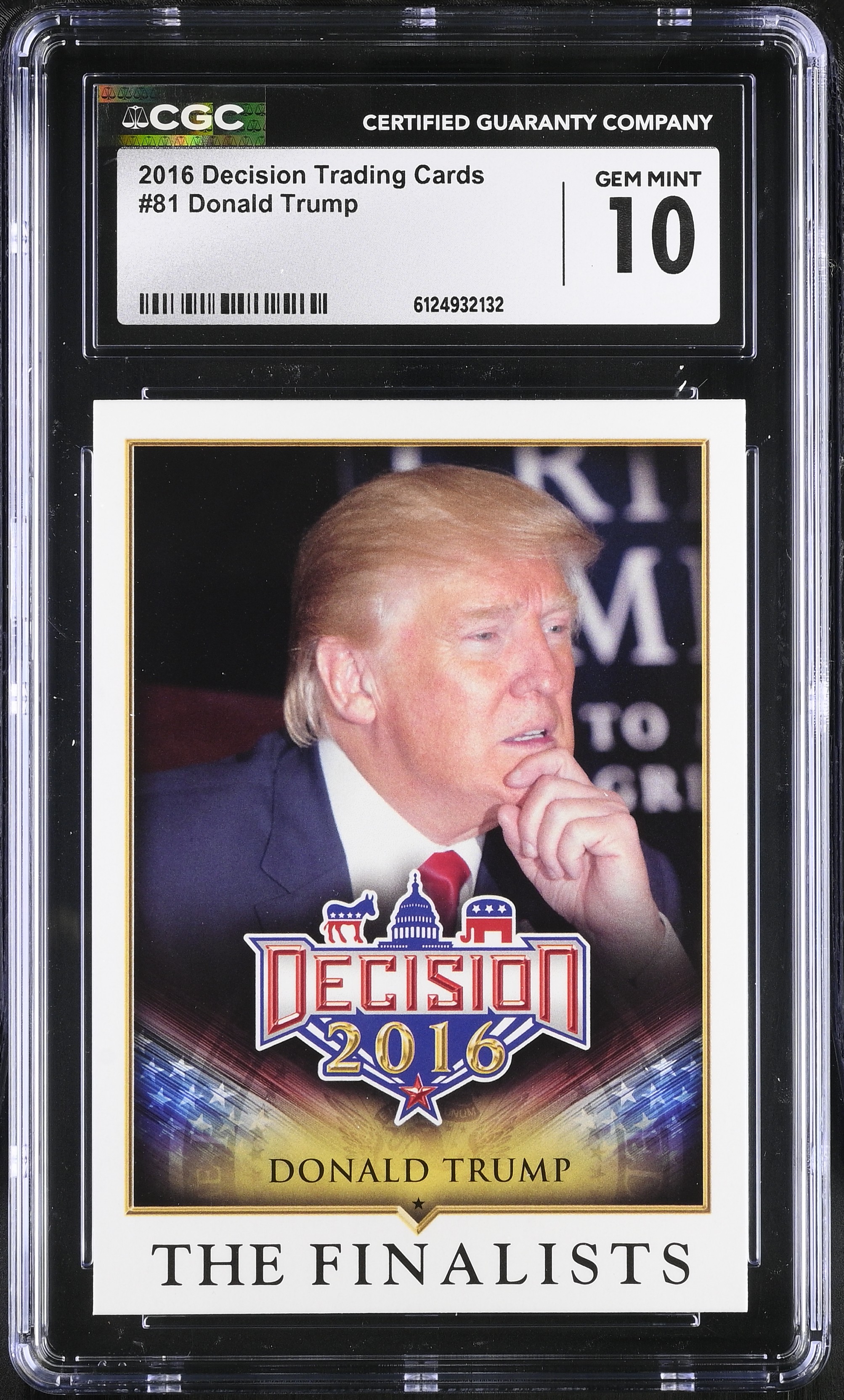 Donald Trump 2016 Decision The Finalists Trading Card #81 (CGC 10) at PristineAuction.com Donald Trump 2016 Decision The Finalists Trading Card #81 (CGC 10) at PristineAuction.com