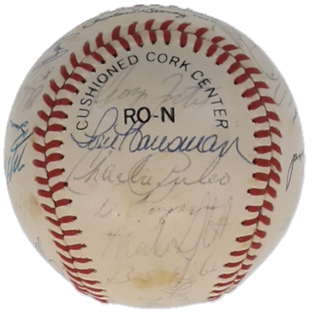 1982 Mets ONL Baseball Team-Signed by (30) with Mookie Wilson, Bruce Bochy, Jesse Orosco, Bud Harrelson (JSA) at PristineAuction.com 1982 Mets ONL Baseball Team-Signed by (30) with Mookie Wilson, Bruce Bochy, Jesse Orosco, Bud Harrelson (JSA) at PristineAuction.com