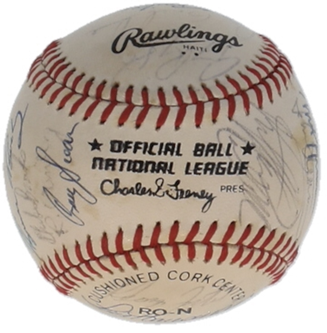 1982 Mets ONL Baseball Team-Signed by (30) with Mookie Wilson, Bruce Bochy, Jesse Orosco, Bud Harrelson (JSA) at PristineAuction.com 1982 Mets ONL Baseball Team-Signed by (30) with Mookie Wilson, Bruce Bochy, Jesse Orosco, Bud Harrelson (JSA) at PristineAuction.com