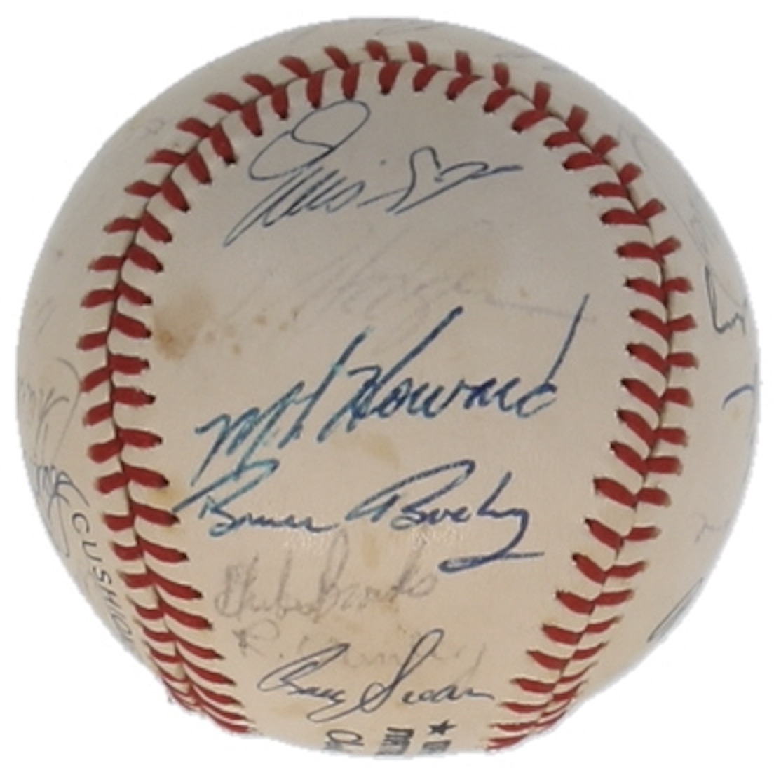 1982 Mets ONL Baseball Team-Signed by (30) with Mookie Wilson, Bruce Bochy, Jesse Orosco, Bud Harrelson (JSA) at PristineAuction.com 1982 Mets ONL Baseball Team-Signed by (30) with Mookie Wilson, Bruce Bochy, Jesse Orosco, Bud Harrelson (JSA) at PristineAuction.com