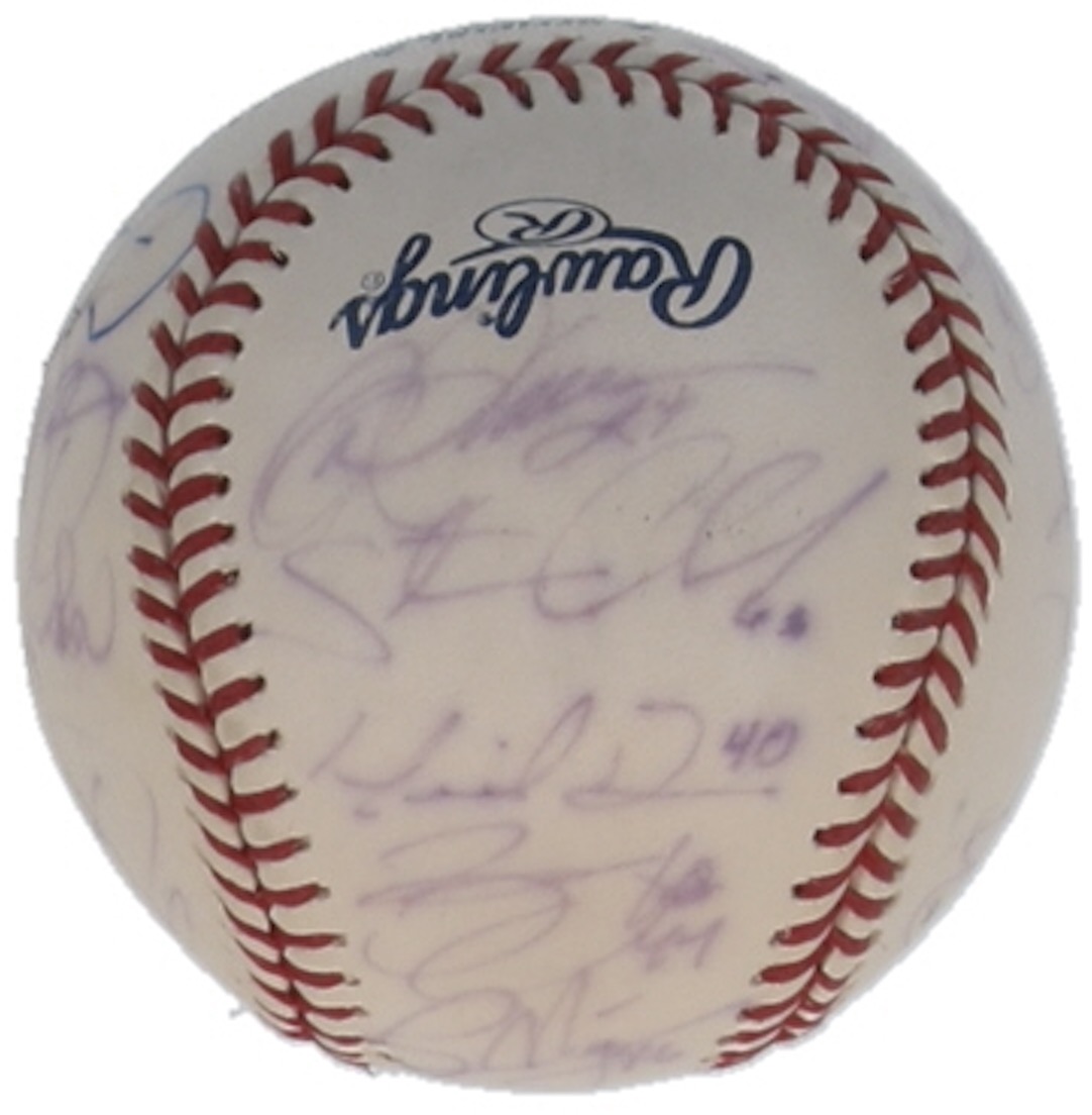 2011 Marlins OML Baseball Signed by (22) with Hanley Ramirez, Logan Morrison, Edward Mujica, Randy St. Claire (JSA) at PristineAuction.com 2011 Marlins OML Baseball Signed by (22) with Hanley Ramirez, Logan Morrison, Edward Mujica, Randy St. Claire (JSA) at PristineAuction.com