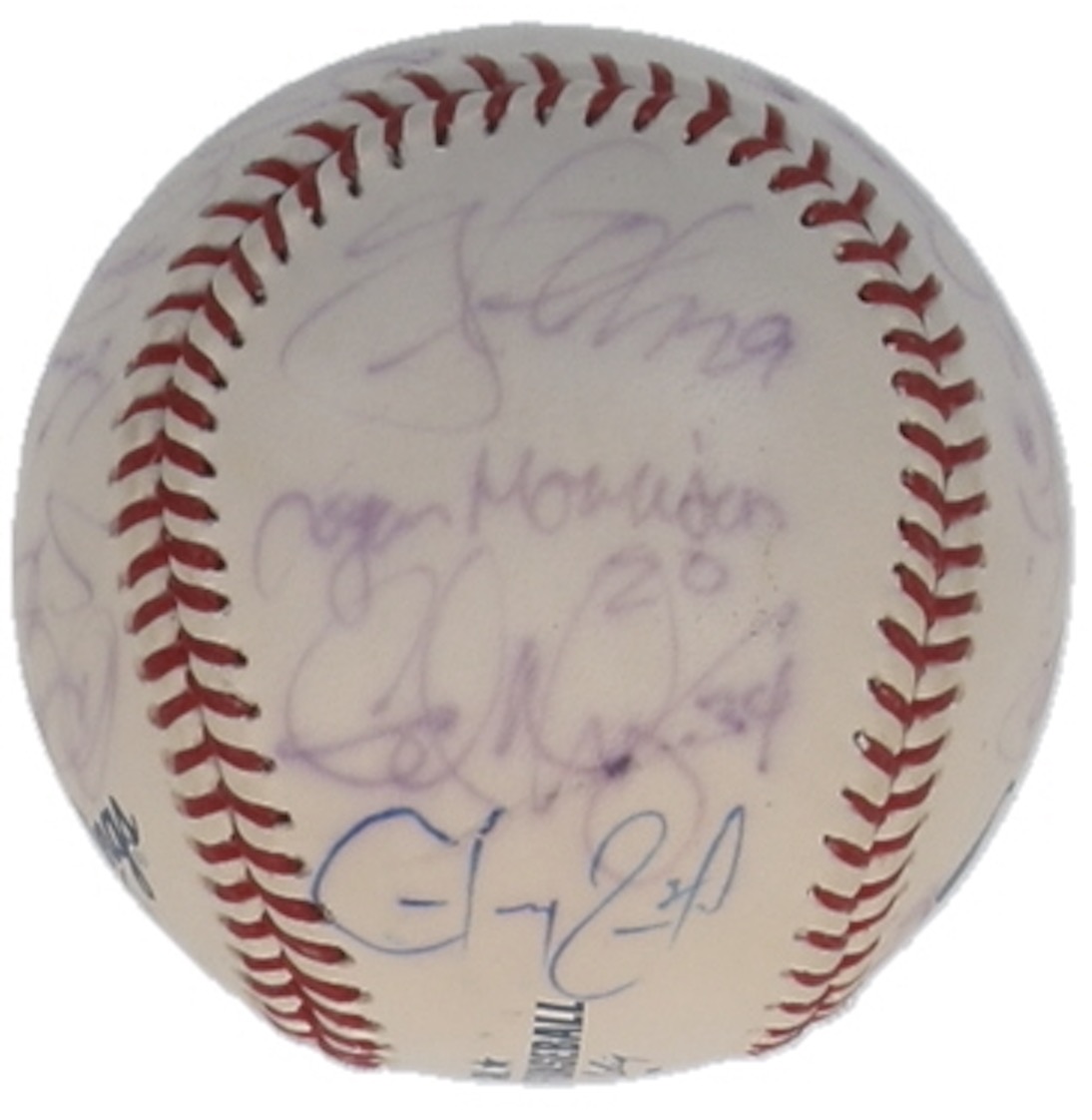 2011 Marlins OML Baseball Signed by (22) with Hanley Ramirez, Logan Morrison, Edward Mujica, Randy St. Claire (JSA) at PristineAuction.com 2011 Marlins OML Baseball Signed by (22) with Hanley Ramirez, Logan Morrison, Edward Mujica, Randy St. Claire (JSA) at PristineAuction.com