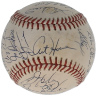 1990 Astros ONL Baseball Signed by (28) with Craig Biggio, Ken Oberkfell, Mike Scott, Art Howe (JSA) at PristineAuction.com