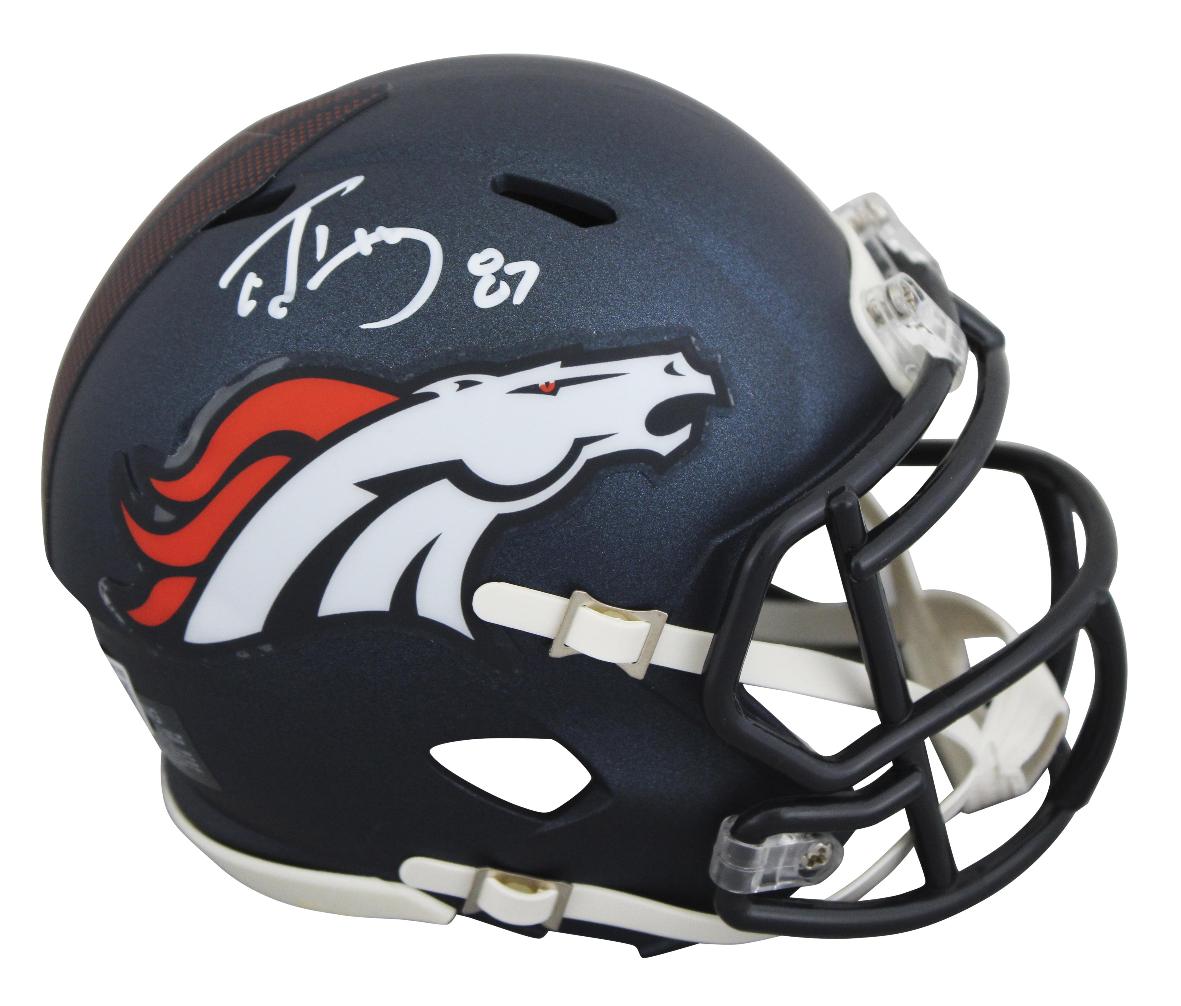 Ed McCaffrey Signed Broncos Speed Mini Helmet (Beckett) at PristineAuction.com Ed McCaffrey Signed Broncos Speed Mini Helmet (Beckett) at PristineAuction.com