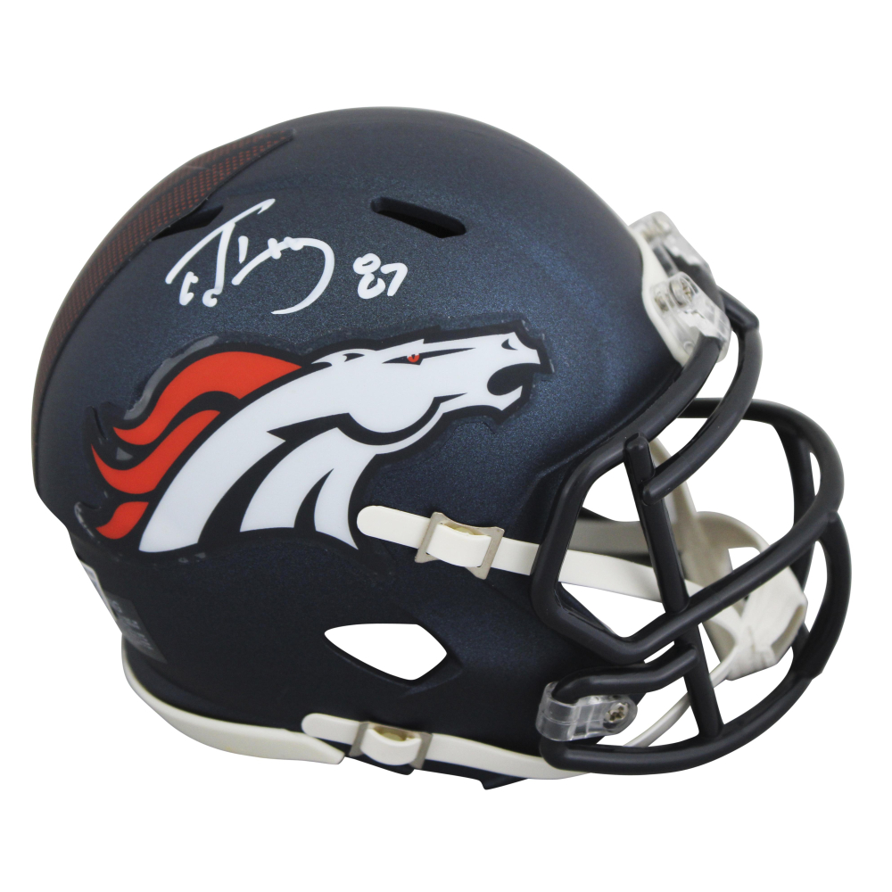 Ed McCaffrey Signed Broncos Speed Mini Helmet (Beckett) at PristineAuction.com