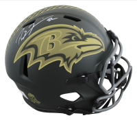 Ray Lewis Signed Ravens Full-Size Salute To Service Alternate Speed Helmet (Beckett) at PristineAuction.com