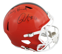 Quinshon Judkins Signed Browns Full-Size Speed Helmet Inscribed "Dawg Pound" (Beckett) at PristineAuction.com