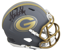 Sterling Sharpe Signed Packers Slate Alternate Speed Mini Helmet (Beckett) at PristineAuction.com