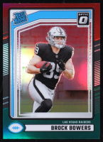 Brock Bowers 2024 Donruss Optic Rated Rookies Preview Red and Green #394 RC at PristineAuction.com