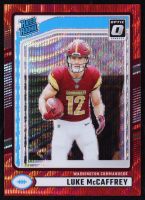 Luke McCaffrey 2024 Donruss Optic Rated Rookies Preview Red Wave #302 RC at PristineAuction.com