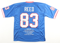 Andre Reed Signed Career Highlight Stat Jersey (JSA) at PristineAuction.com