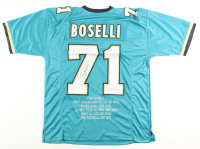 Tony Boselli Signed Career Highlight Stat Jersey (JSA) at PristineAuction.com