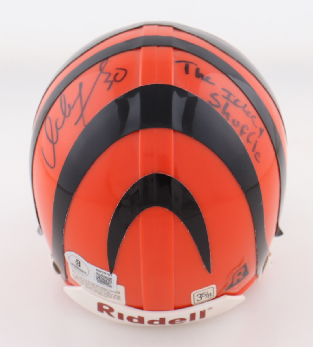 Ickey Woods Signed Bengals Mini Helmet Inscribed "The Ickey Shuffle" (Beckett) at PristineAuction.com Ickey Woods Signed Bengals Mini Helmet Inscribed "The Ickey Shuffle" (Beckett) at PristineAuction.com