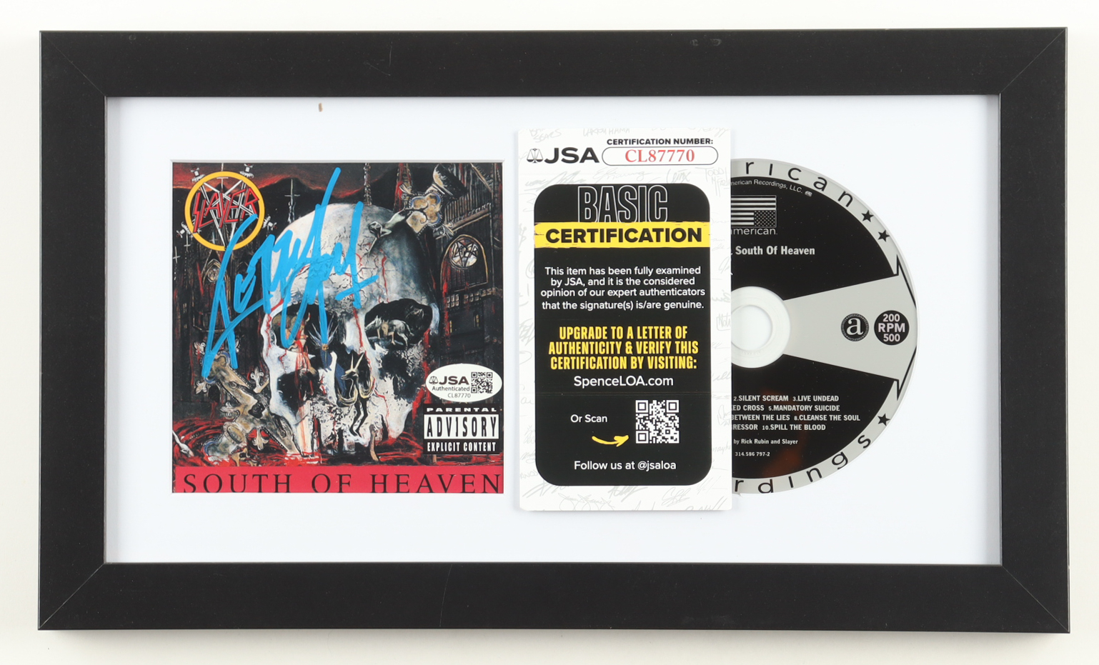 Kerry King Signed "South of Heaven" Custom Framed CD Album Insert Display (JSA) at PristineAuction.com Kerry King Signed "South of Heaven" Custom Framed CD Album Insert Display (JSA) at PristineAuction.com