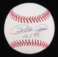 Pete Rose Signed OML Baseball Inscribed "4256" (Beckett) at PristineAuction.com