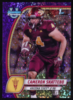 Cameron Skattebo 2024 Bowman Chrome Sapphire University Purple Mini Diamond Refractors #37 RC at PristineAuction.com