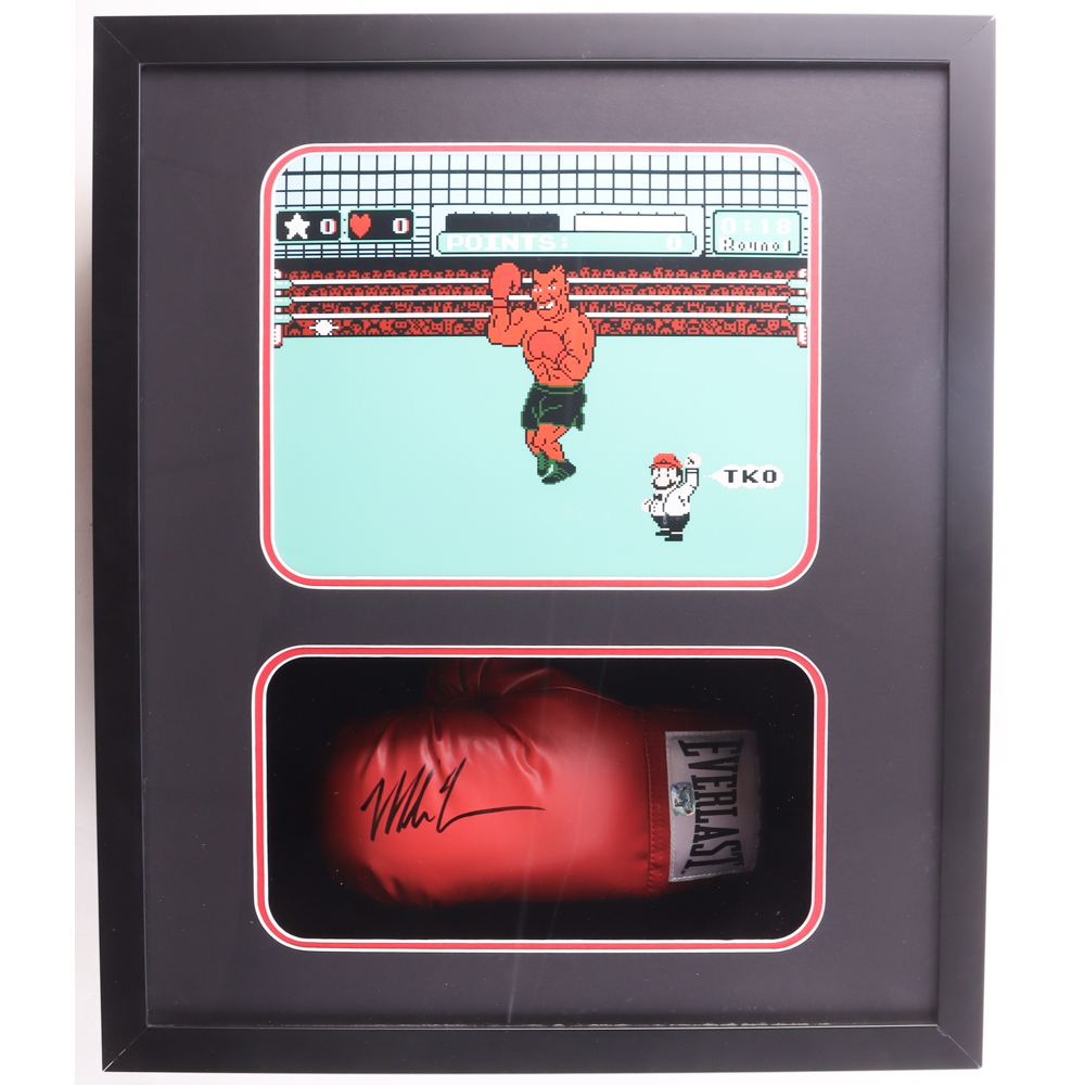 Mike Tyson Signed Custom Framed Shadowbox Everlast Boxing Glove Display (Tyson) at PristineAuction.com