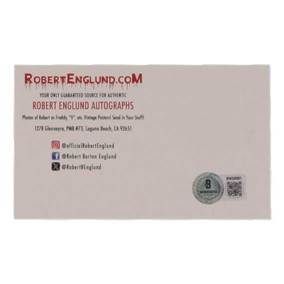 Robert Englund Signed 4x6 Hollywood Blvd Postcard (Beckett) at PristineAuction.com Robert Englund Signed 4x6 Hollywood Blvd Postcard (Beckett) at PristineAuction.com