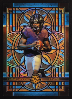 Lamar Jackson 2025 Panini Mosaic Stained Glass Oversized #1 at PristineAuction.com