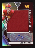 Luke McCaffrey 2024 Panini Phoenix Rookie Silhouettes Silver Auto #RS-LMC RC #132/149 at PristineAuction.com