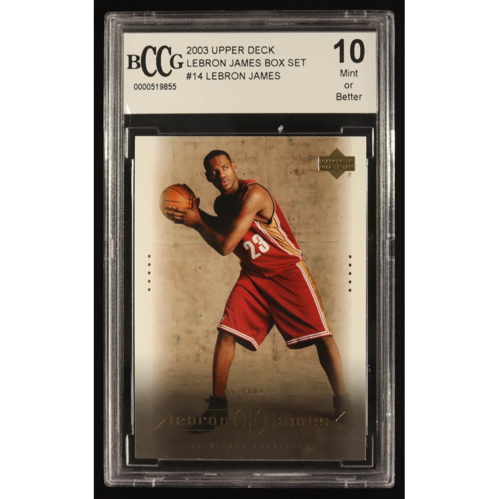 LeBron James 2003 Upper Deck LeBron James Box Set On Parade #14 RC (BCCG 10) at PristineAuction.com