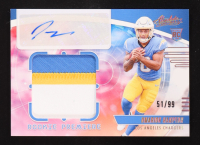 Omarion Hampton 2025 Panini Absolute Rookie Premiere Materials Autographs Jumbo #RPM-OHN RC #51/99 at PristineAuction.com