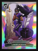 Lamar Jackson 2025 Panini Donruss Football Oversized Downtown Jumbo #1 at PristineAuction.com