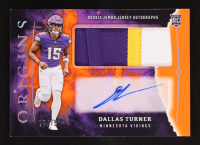 Dallas Turner 2024 Panini Origins Jumbo Patch Autographs Orange #RJA-DTU RC #75/75 at PristineAuction.com