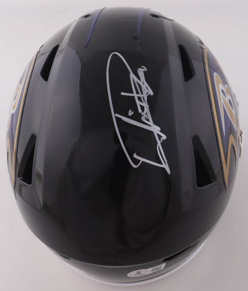 Derrick Henry Signed Ravens Mid-Size SpeedFlex Helmet With Visor (Beckett) at PristineAuction.com Derrick Henry Signed Ravens Mid-Size SpeedFlex Helmet With Visor (Beckett) at PristineAuction.com