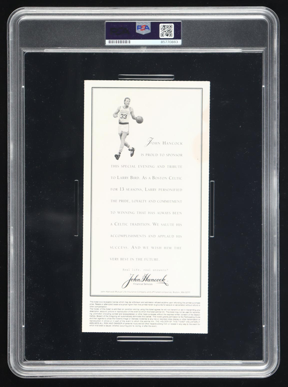 Larry Bird Signed 1993 Boston Garden Larry Bird Night with LeRoy Neiman Art Work (PSA) at PristineAuction.com Larry Bird Signed 1993 Boston Garden Larry Bird Night with LeRoy Neiman Art Work (PSA) at PristineAuction.com