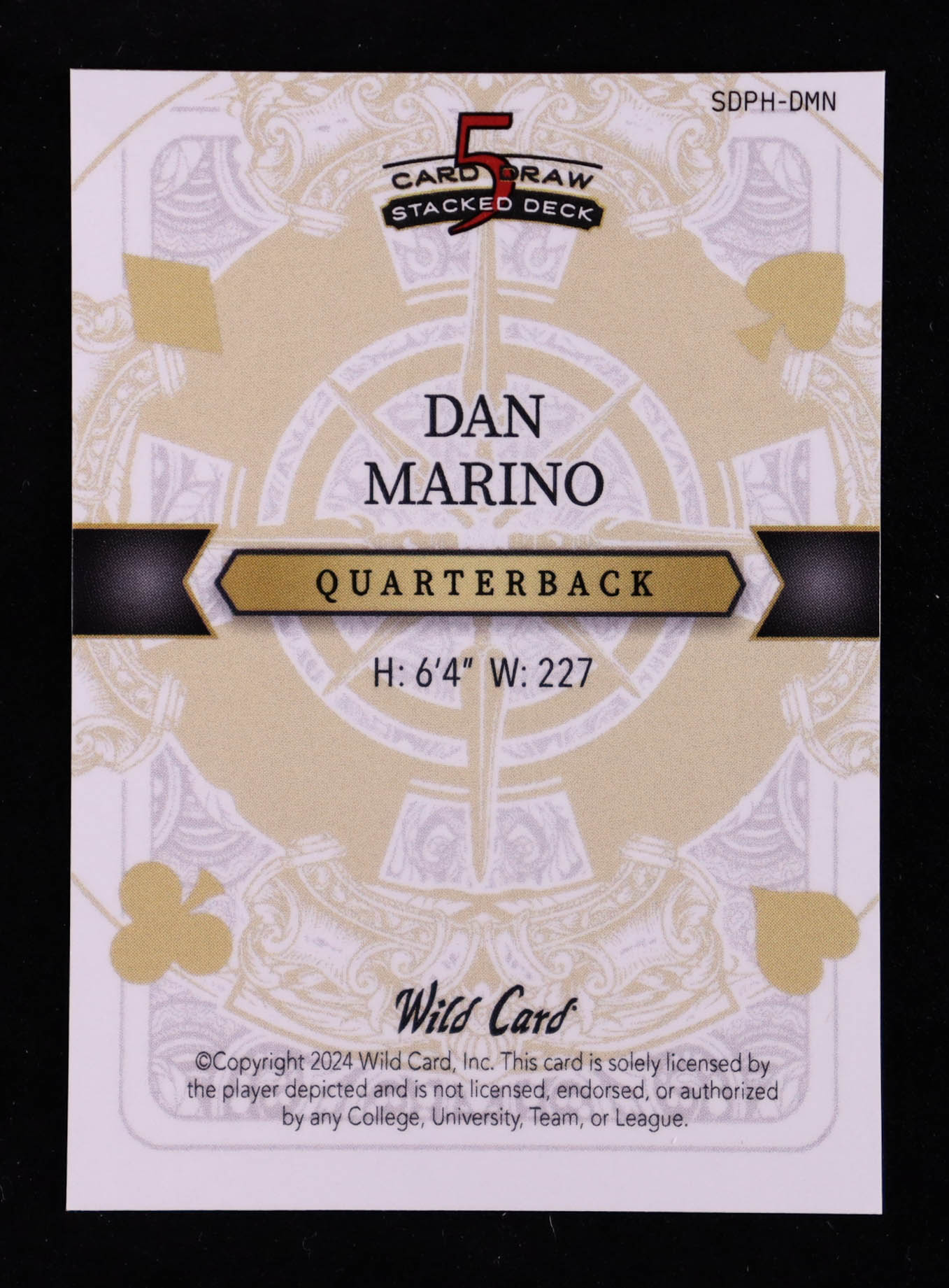 Dan Marino 2024 Wild Card 5 Card Draw Stacked Deck Jack of Hearts Shimmer Green #SDPHDMN #1/3 at PristineAuction.com Dan Marino 2024 Wild Card 5 Card Draw Stacked Deck Jack of Hearts Shimmer Green #SDPHDMN #1/3 at PristineAuction.com