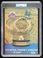 Nolan Ryan Signed 1970 Mets Shea Stadium Program Cover Inscribed "69 WS Champs" (PSA | Autograph Graded 10) at PristineAuction.com