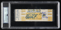 Magic Johnson & Julius Irving Signed 1982 Championship Playoffs Ticket (PSA | Autograph Graded 10) at PristineAuction.com