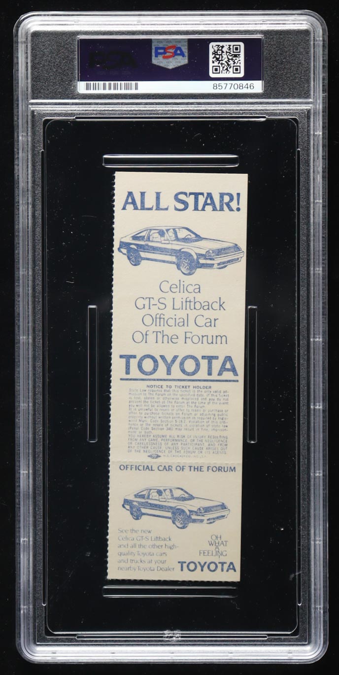 Magic Johnson & Julius Irving Signed 1984 Championship Playoffs Ticket (PSA) at PristineAuction.com Magic Johnson & Julius Irving Signed 1984 Championship Playoffs Ticket (PSA) at PristineAuction.com