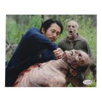 Steven Yeun Signed "The Walking Dead" 8x10 Photo (ACOA) at PristineAuction.com