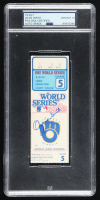 Ozzie Smith Signed 1982 World Series Ticket (PSA | Autograph Graded 10) at PristineAuction.com