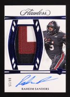Raheim Sanders 2025 Panini National Treasures Collegiate Flawless Rookie Patch Autographs Vertical Sapphire #RPAV-RSS RC #08/15 at PristineAuction.com