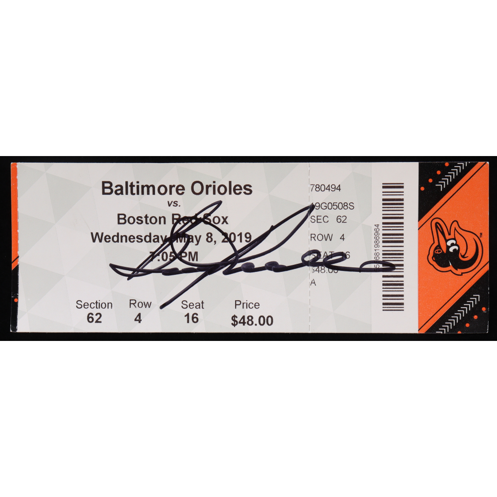 Boog Powell Signed 2019 Orioles vs. Red Sox Full Ticket (Beckett) at PristineAuction.com