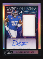 Dexter Lawrence 2024 Panini One Wonderful Ones Patch Silver Auto #374 #77/99 at PristineAuction.com