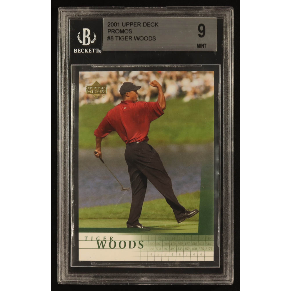 Tiger Woods 2001 Upper Deck Promos #8 (BGS 9) at PristineAuction.com