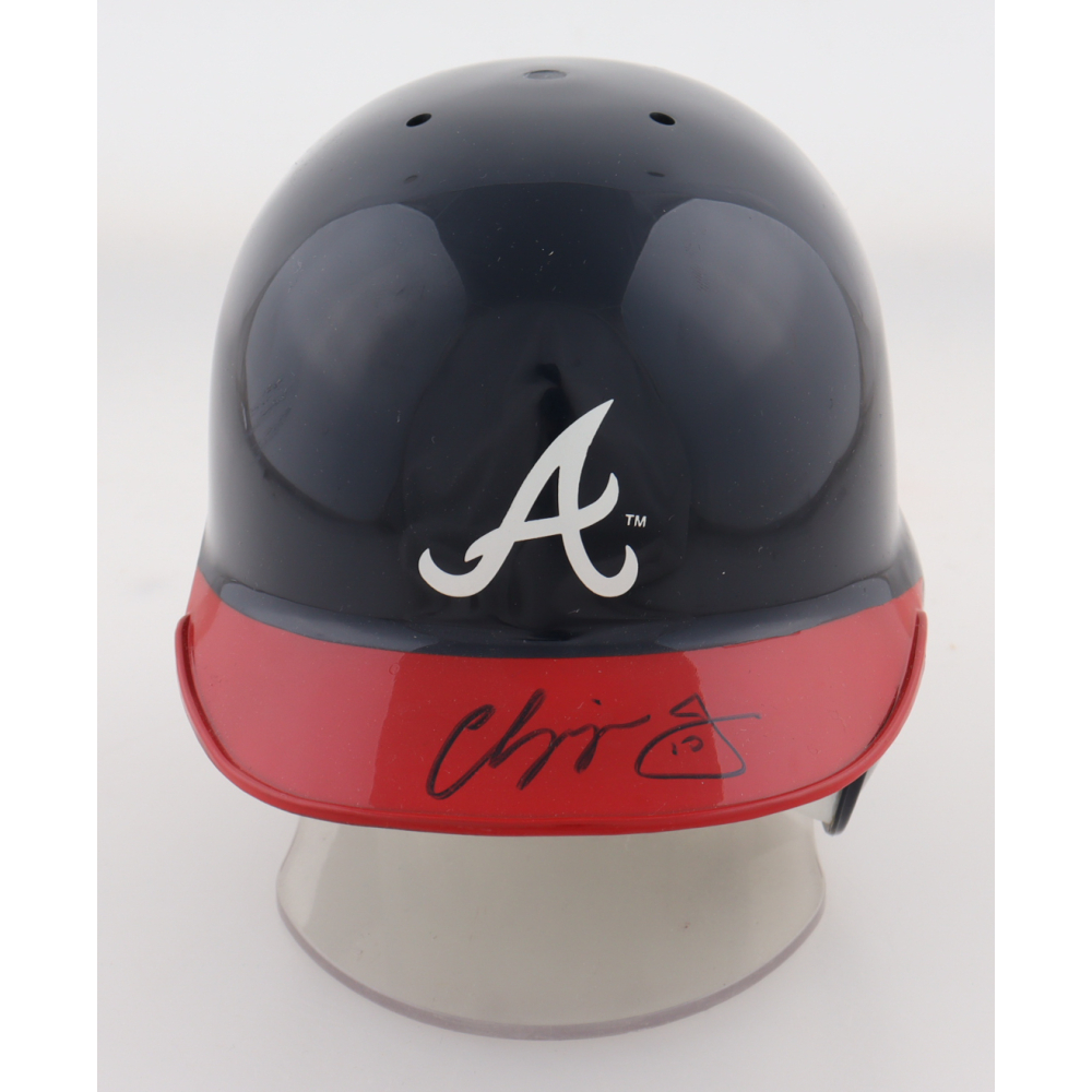 Chipper Jones Signed Braves Mini Batting Helmet (Beckett) at PristineAuction.com