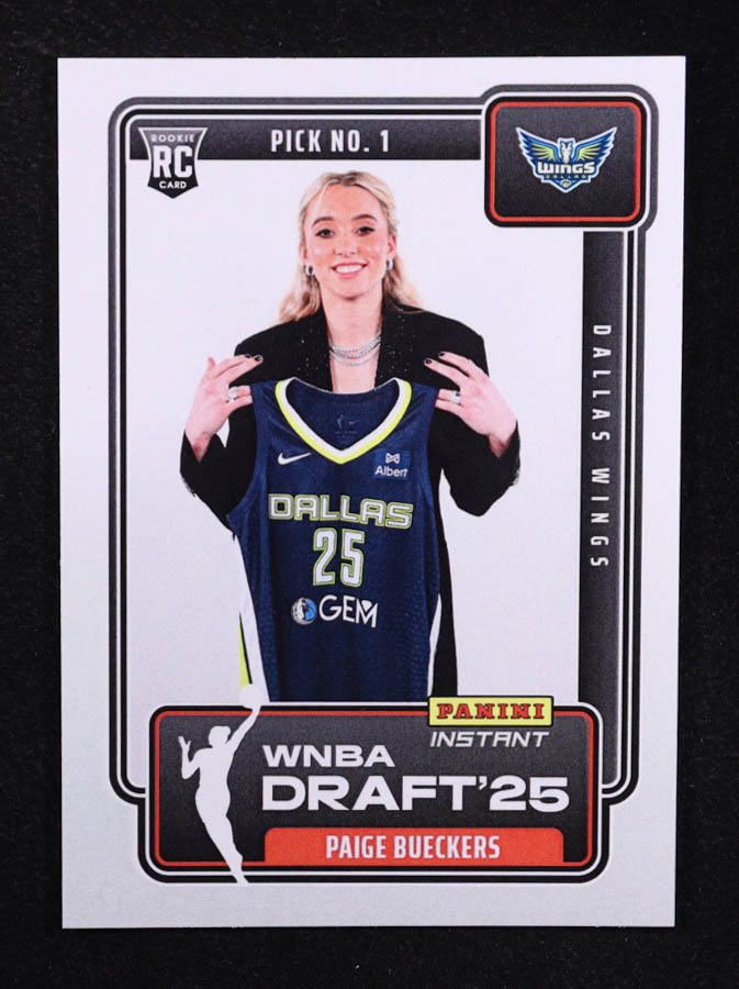 Paige Bueckers 2025 Panini Instant WNBA Draft Night #DN1 RC at PristineAuction.com Paige Bueckers 2025 Panini Instant WNBA Draft Night #DN1 RC at PristineAuction.com