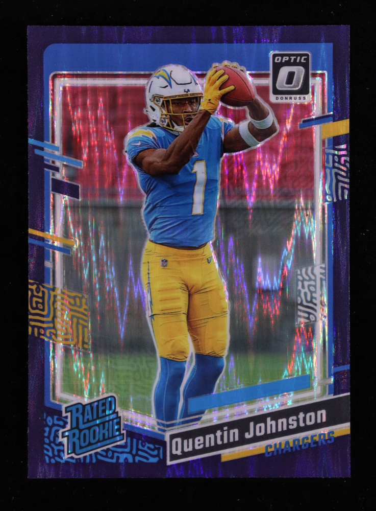 Quentin Johnston 2023 Donruss Optic Purple Shock #265 RR RC