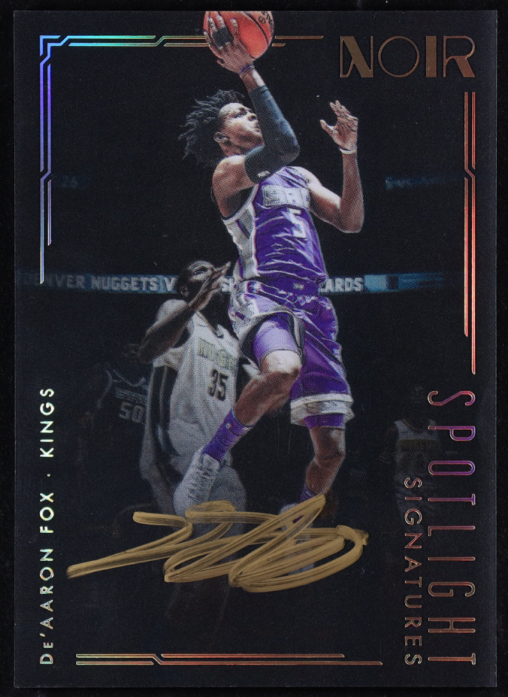 De'Aaron Fox 2017-18 Panini Noir Vertical Spotlight Signatures #10 #051/125 RC