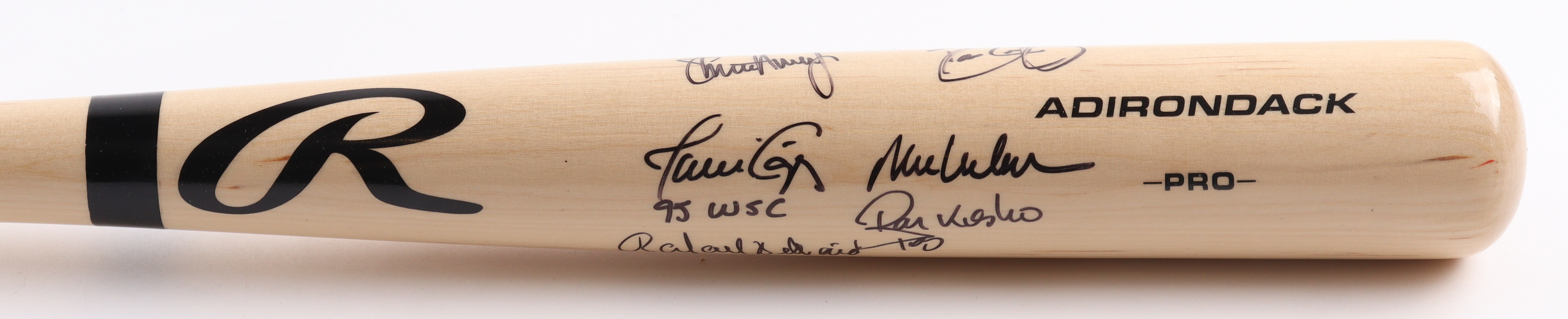 90s Braves Greats | Rawlings Baseball Bat Signed by (7) with Dave Justice, Ryan Klesko, Mark Wohlers (JSA) at PristineAuction.com 90s Braves Greats | Rawlings Baseball Bat Signed by (7) with Dave Justice, Ryan Klesko, Mark Wohlers (JSA) at PristineAuction.com