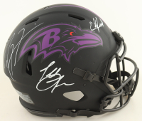 Ed Reed, Ray Lewis & Terrell Suggs Signed Ravens Full-Size Authentic On-Field Eclipse Alternate Speed Helmet (Beckett) at PristineAuction.com