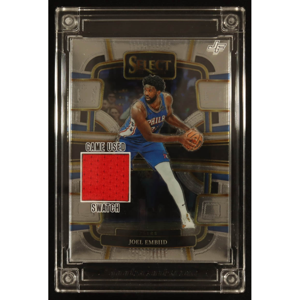 Joel Embiid 2025 Jersey Fusion Basketball '22 Game-Used Swatch #JE522 at PristineAuction.com