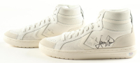 Magic Johnson & Larry Bird Signed Pair of (2) Converse All Star White Leather Basketball Shoes (Beckett & PSA) at PristineAuction.com