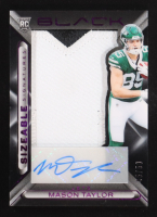 Mason Taylor 2025 Panini Black Sizeable Rookie Jersey Signatures Royal #SSR-MTR RC #45/50 at PristineAuction.com